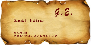 Gaebl Edina névjegykártya